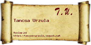 Tancsa Urzula névjegykártya